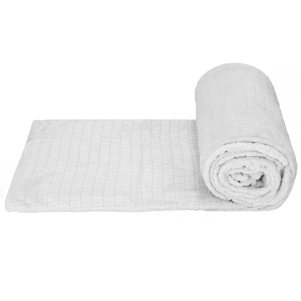 Плед-покривало Extra Soft Springos HA7107 білий 130x180 см