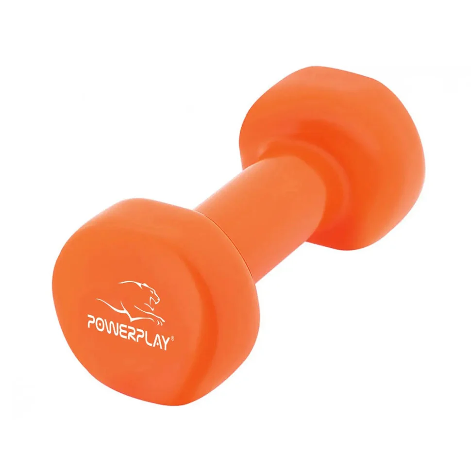 Гантелі вінілові Achilles PowerPlay PP_4125_4125_4kg_2in, 2*4 кг Помаранчеві 2 шт