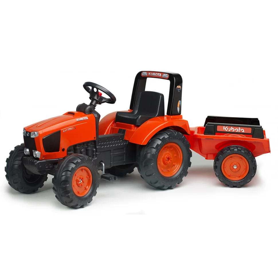Детский трактор на педалях с прицепом Falk 2060AB KUBOTA с прицепом