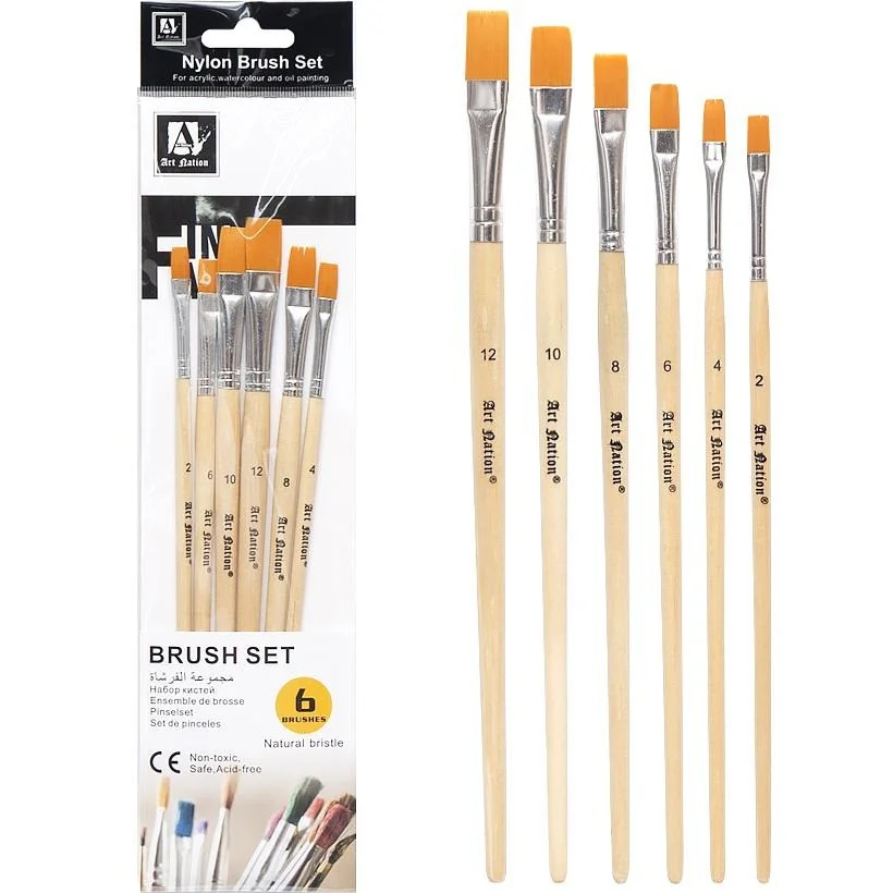 Набор кисточек для рисования COLOR-IT BR5806-1, 6 шт