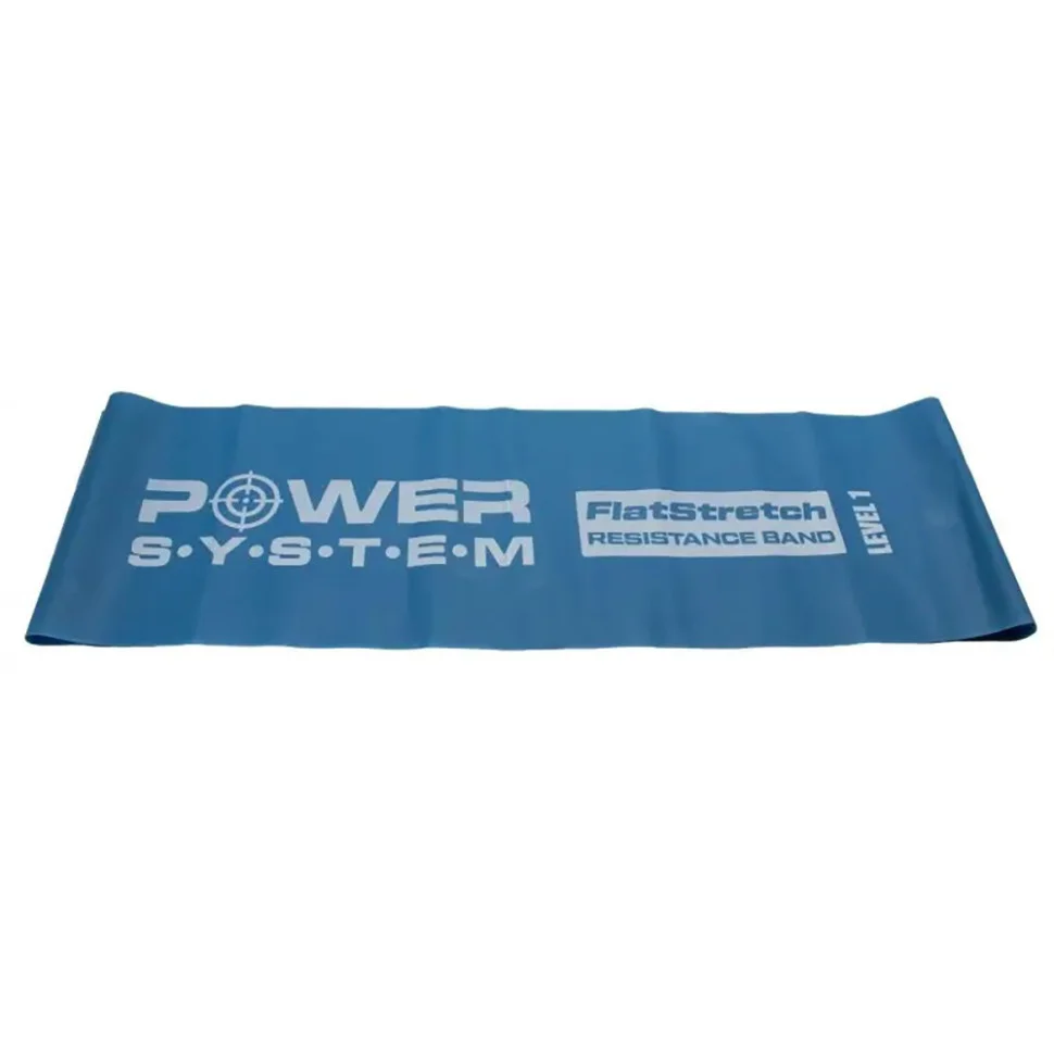 Лента-эспандер Flat Stretch Band Level 1 Power System PS-4121_Blue