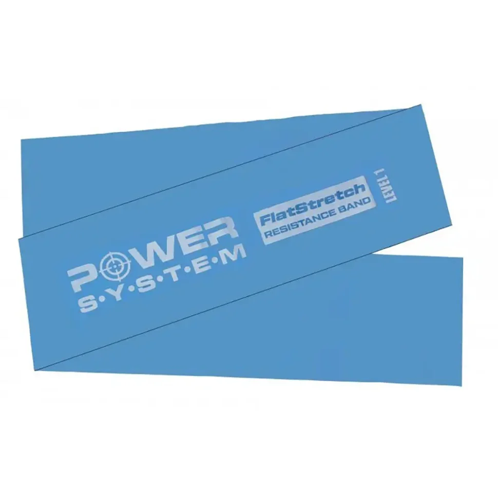 Лента-эспандер Flat Stretch Band Level 1 Power System PS-4121_Blue