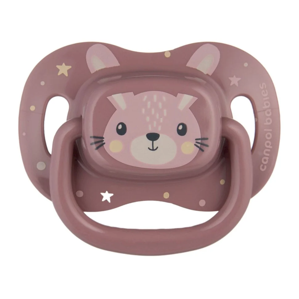 Пустушка силіконова симетрична Зайчик Cute animals Canpol babies 34/925_pin 6-18 місяців