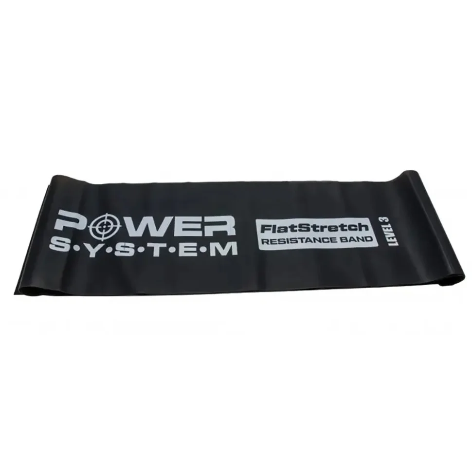 Стрічка-еспандер Flat Stretch Band Level 3 Power System PS-4123_Black