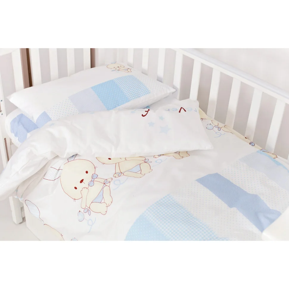 Комплект детской постели Dolce Друзья зайчики Twins 3060-D-003, 3 элемента