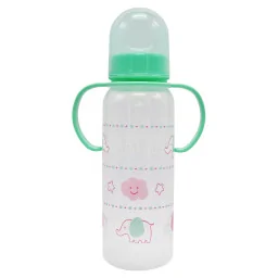 Пляшечка пластикова з ручками Mega Zayka MGZ-0207(Green) 250 мл