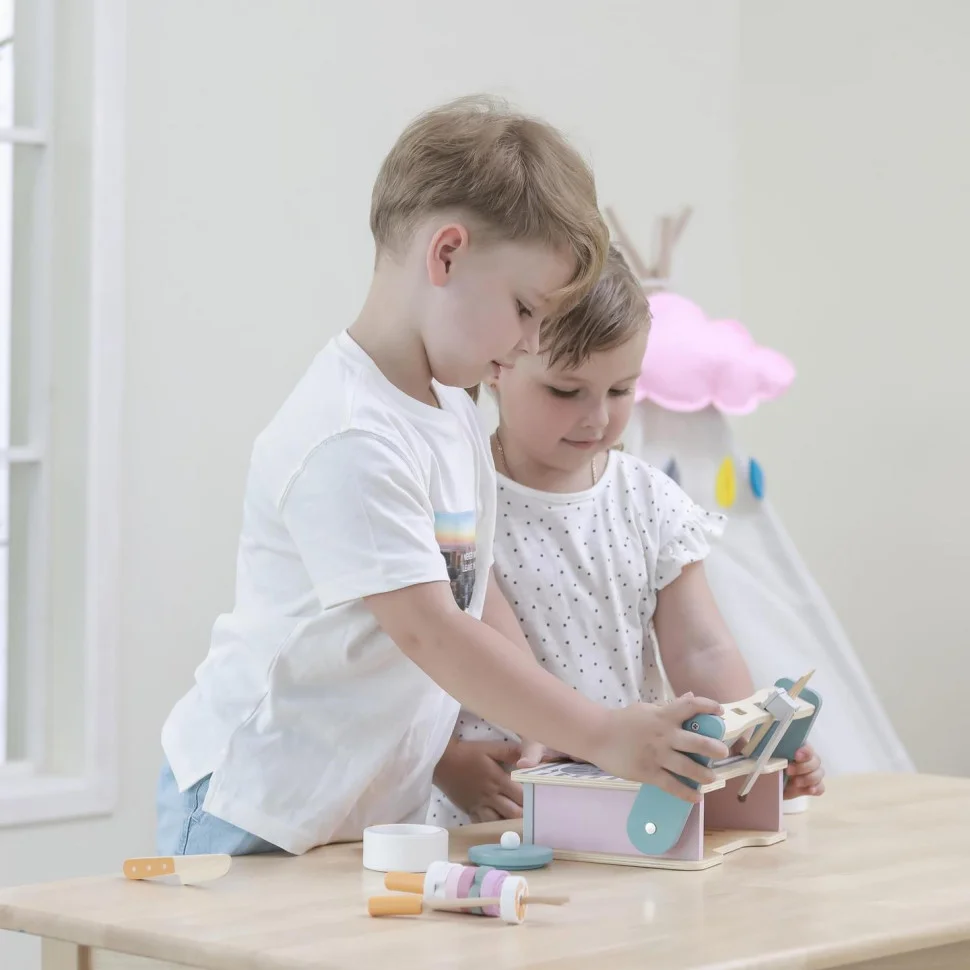 Дитяча плита з посудом та грилем Viga Toys PolarB 44032 складана