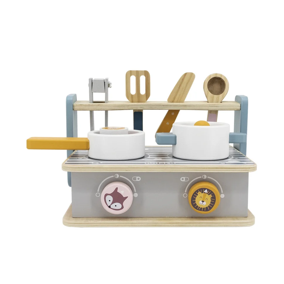 Дитяча плита з посудом та грилем Viga Toys PolarB 44032 складана