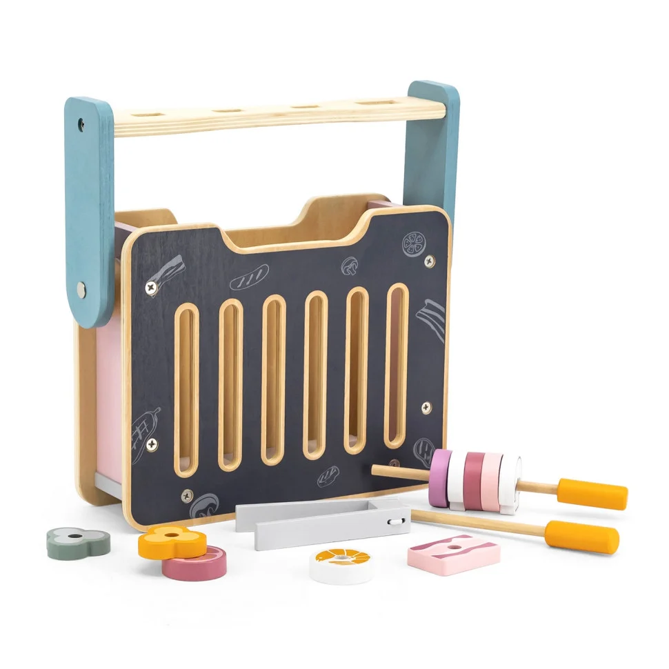 Дитяча плита з посудом та грилем Viga Toys PolarB 44032 складана