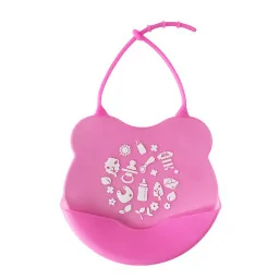 Дитячий слинявчик Міні Mega Zayka MGZ-0604(Pink) силіконовий Дитячий слинявчик Міні Mega Zayka MGZ-0604(Pink) силіконовий