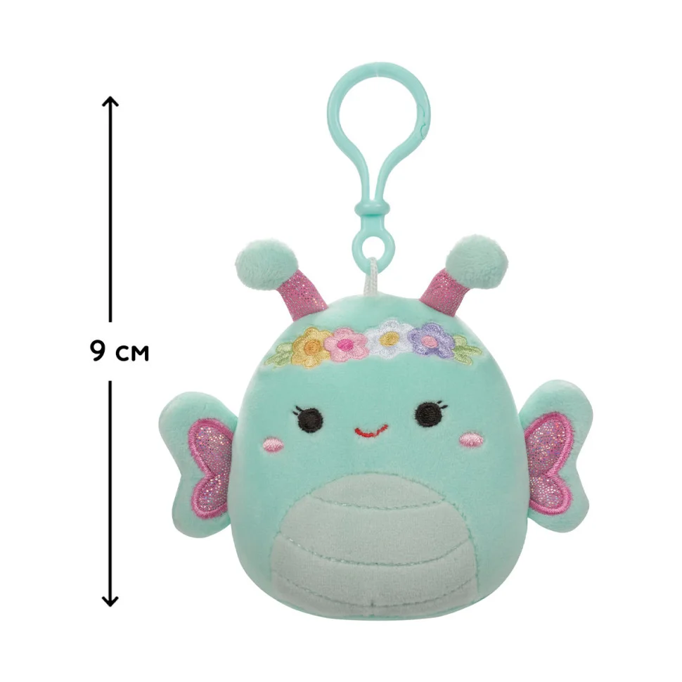 М'яка іграшка Метелик Рейна Squishmallows SQCP00181 на кліпсі 9 см