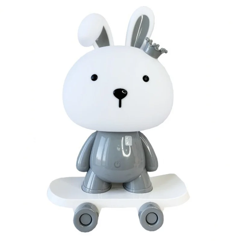 Ночник детский «Зайчик на скейте» Mega Zayka MGZ-1407(Grey) питание от USB