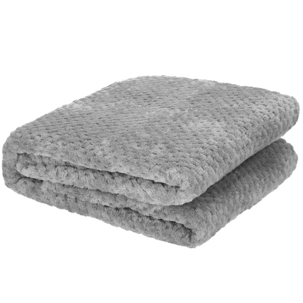 Плед-покривало Extra Soft Springos HA7091 темно-сірий 150x200 см