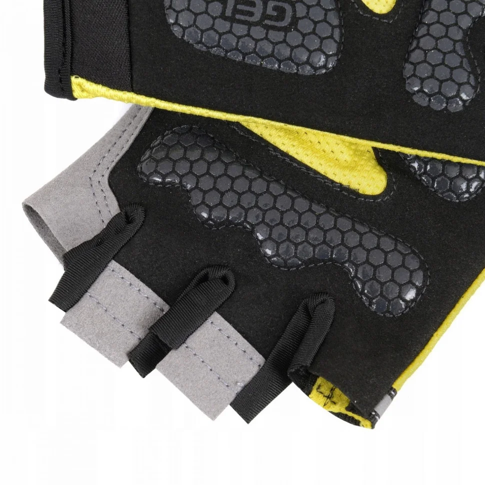 Велорукавички без пальців Majestic Sport M-CG-GB-XL, Black/Yellow, XL