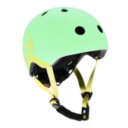 Шлем защитный детский Scoot and Ride SR-190605-KIWI, киви, с фонариком, 51-53 см
