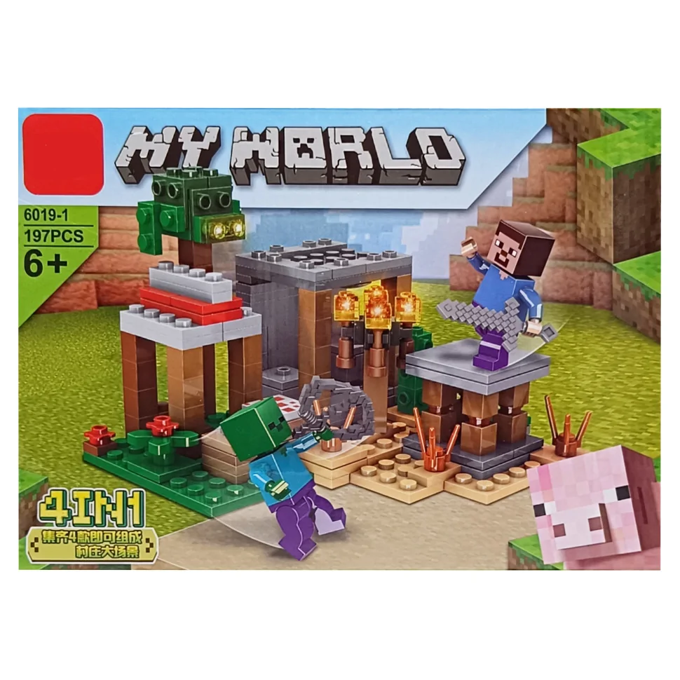 Детский конструктор Minecraft Bambi LD6019-1, 197 деталей