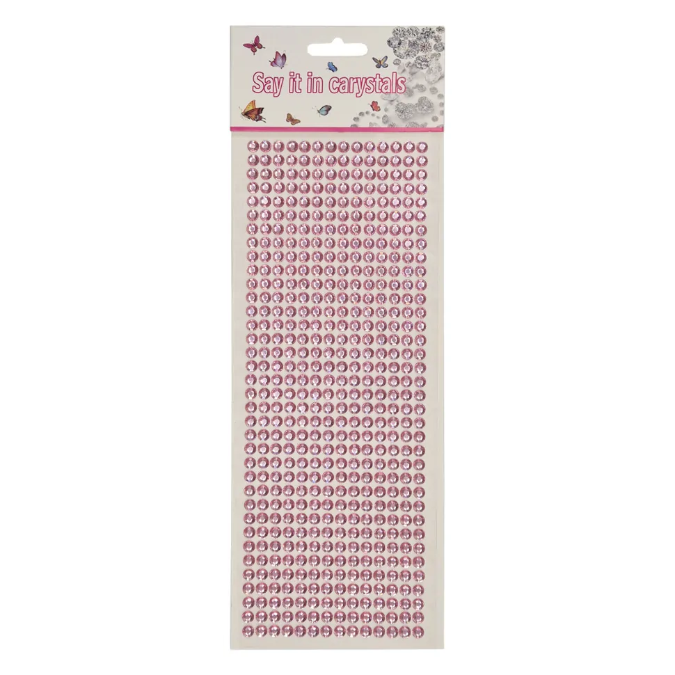 Наклейки декоративні Bambi XY-004(Pink) на планшеті 504 шт