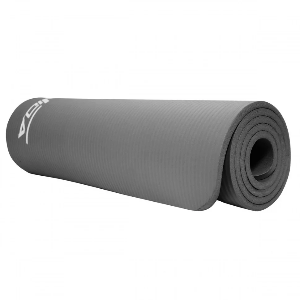 Коврик (мат) спортивный NBR SportVida SV-HK0247 для йоги и фитнеса Grey 