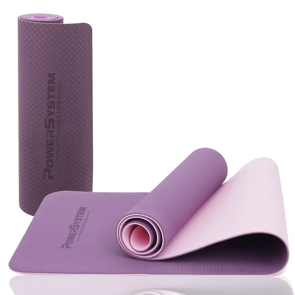 Килимок для йоги та фітнесу TPE Yoga Mat Premium Power System 4060PI-0, Purple (183х61х0.6)