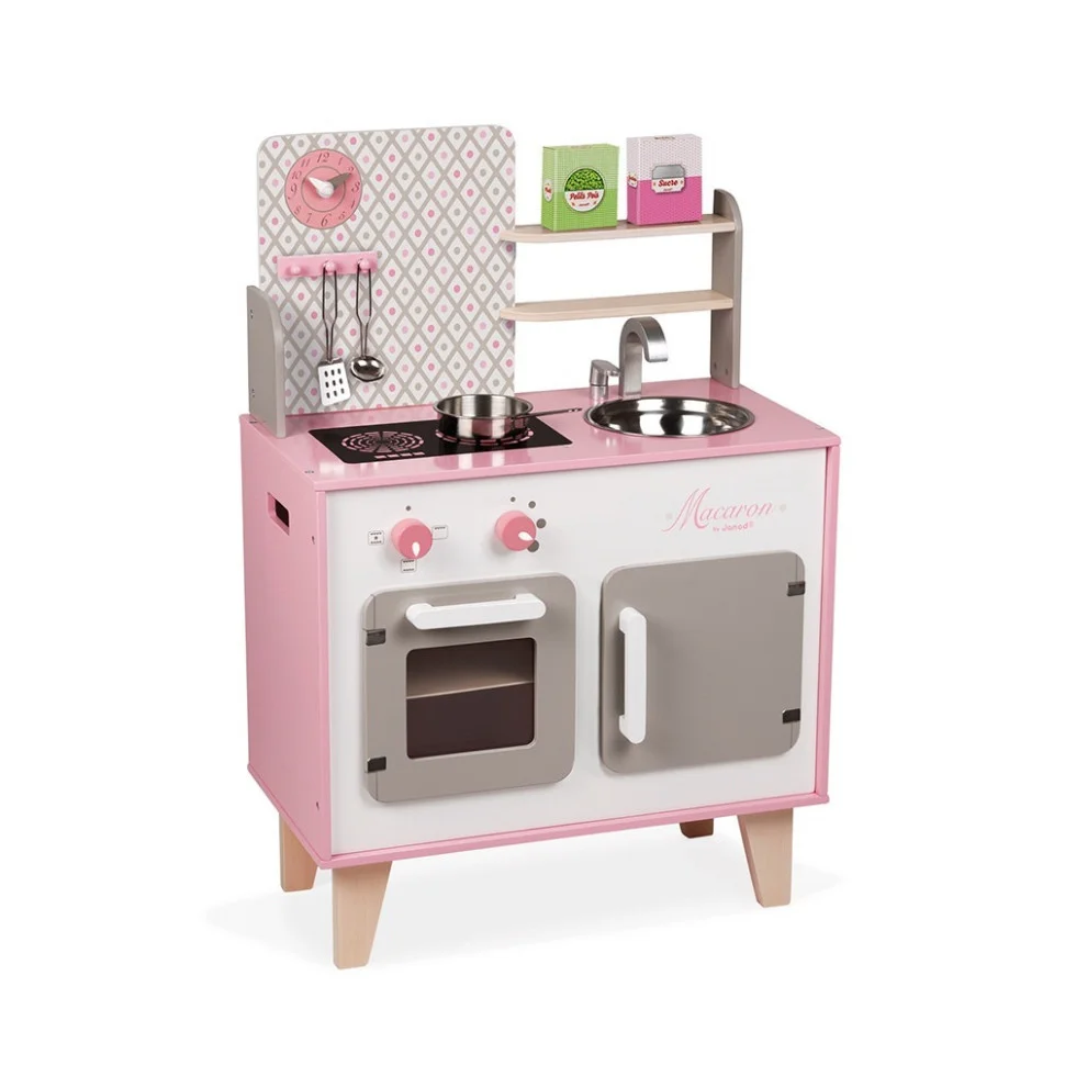 Игровой набор деревянный Кухня Macaron Janod J06567, 53 х 30 х 78 см