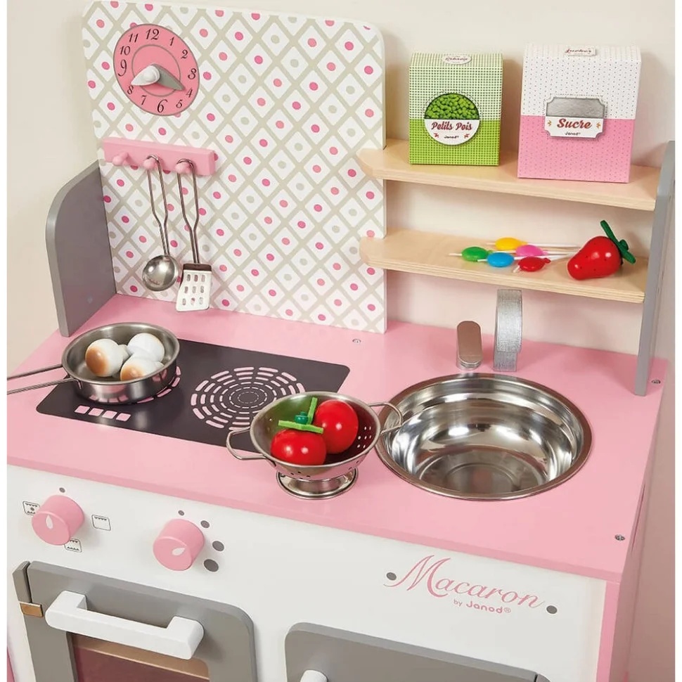 Игровой набор деревянный Кухня Macaron Janod J06567, 53 х 30 х 78 см