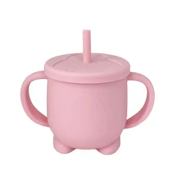 Силіконова чашка-поїлка з кришкою Mega Zayka MGZ-0302(Pink) 200 мл Силіконова чашка-поїлка з кришкою Mega Zayka MGZ-0302(Pink) 200 мл