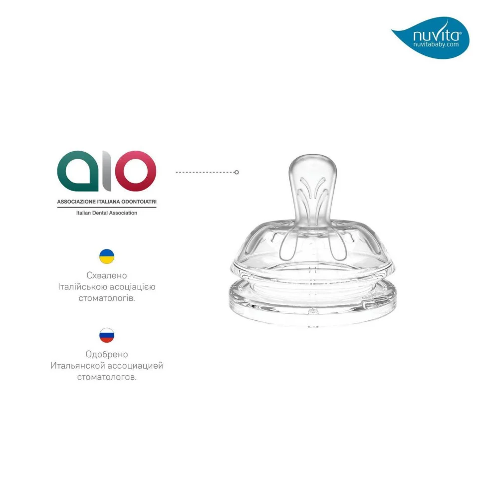 Детская бутылочка Nuvita 6051 Mimic Collection 330мл 4м+ Антиколиковая синяя NV6051AZZURO