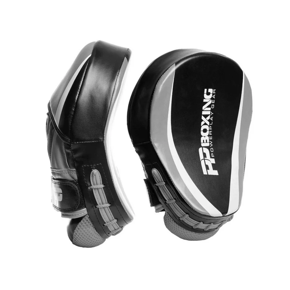 Лапы боксерские PowerPlay PP_3050_Grey, Черно-Синие, пара