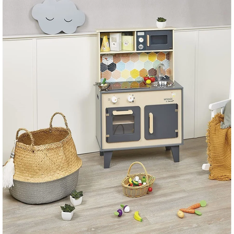Игровой набор деревянный Кухня Mozaіс Janod J06609, 55 х 30 х 87 см