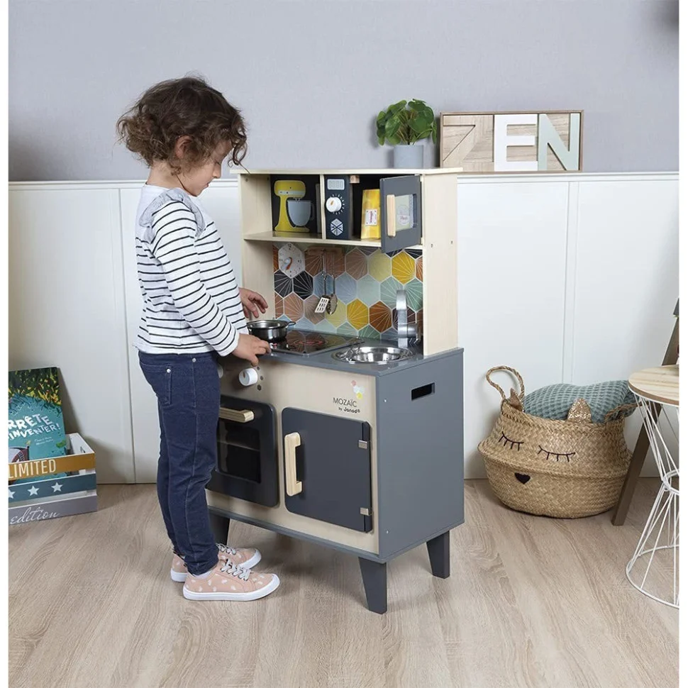 Игровой набор деревянный Кухня Mozaіс Janod J06609, 55 х 30 х 87 см