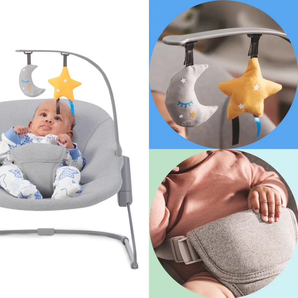 Шезлонг-гойдалка Kinderkraft KBCALM00GRY0000 Calmee Grey