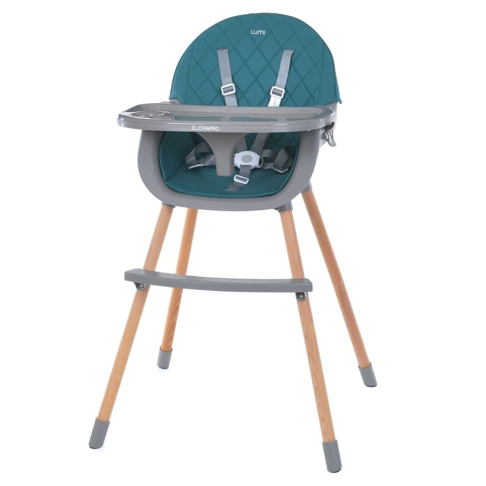 Стульчик для кормления EL CAMINO ME 1111 LUMI Teal экокожа