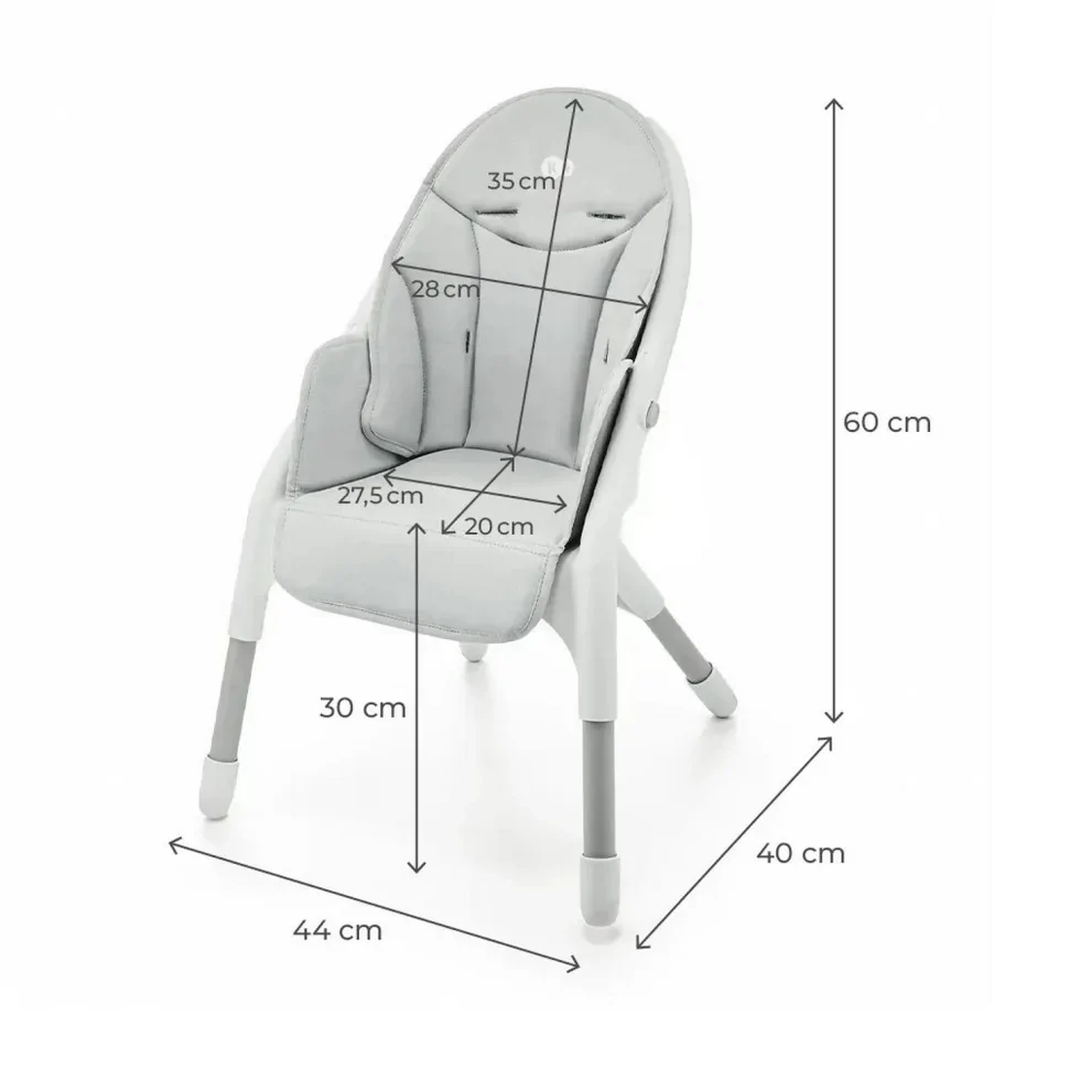 Стільчик для годування Dinnly Kinderkraft KHDINN00LGR0000 Grey