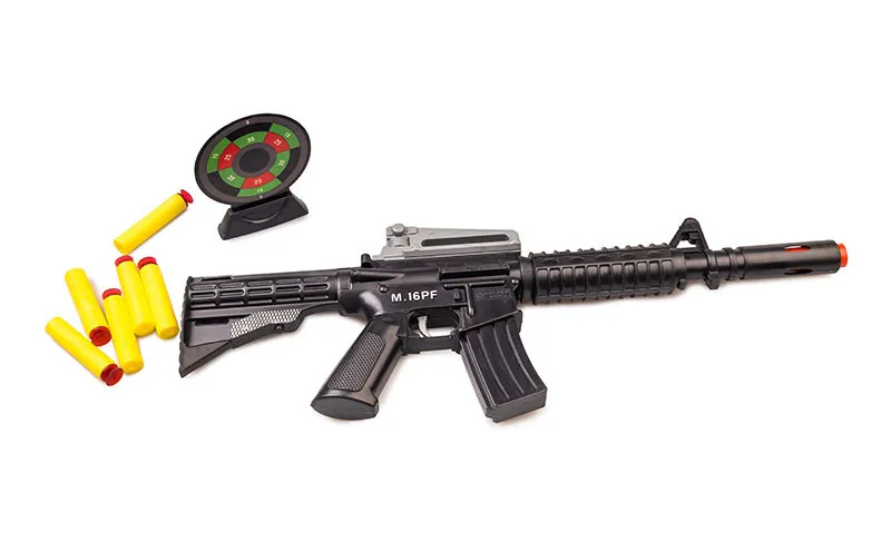 Іграшковий автомат з м'якими кулями M16 PF Golden Gun 910GG
