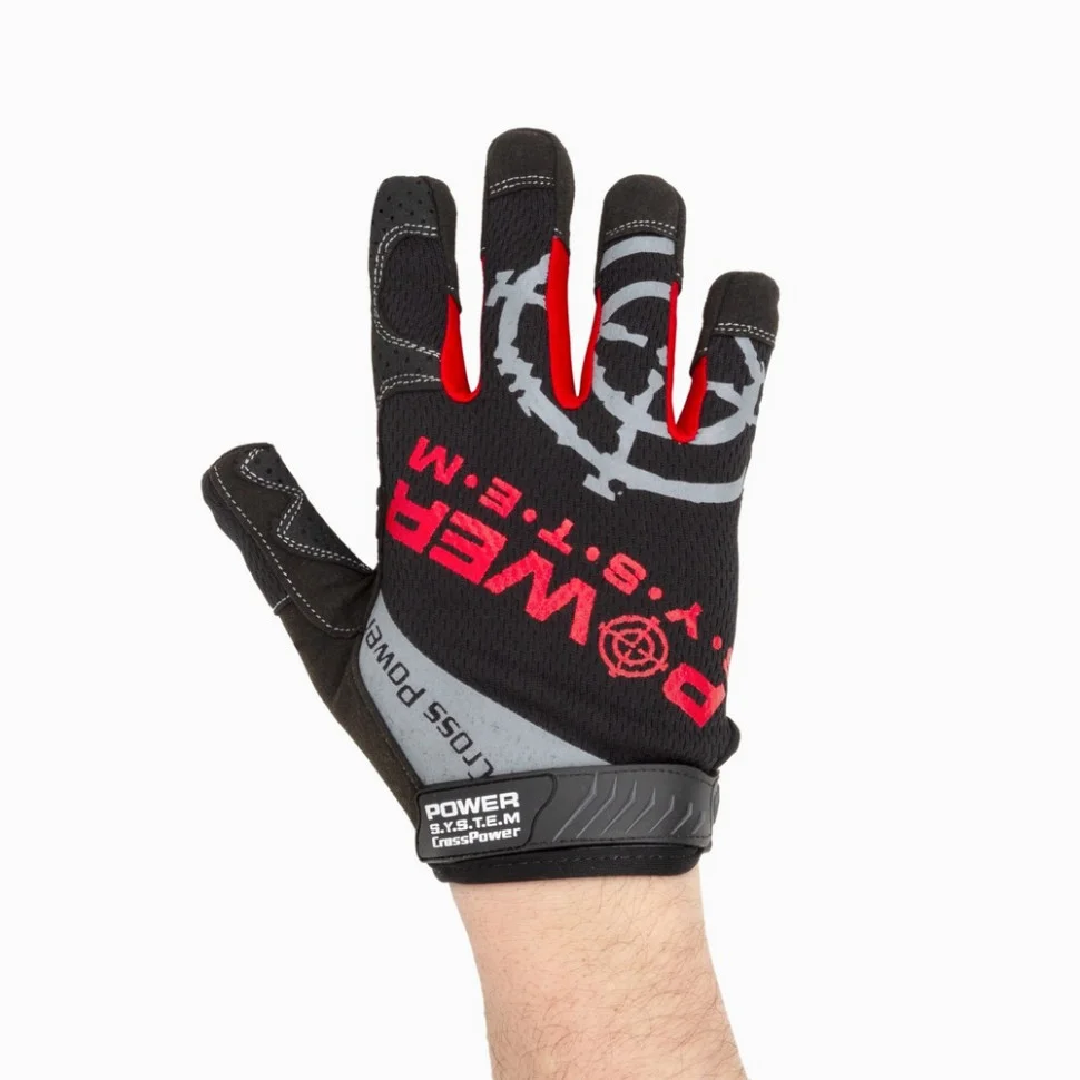 Перчатки для кроссфита с длинным пальцем Cross Power Power System PS-2860_XL_Black-red, XL