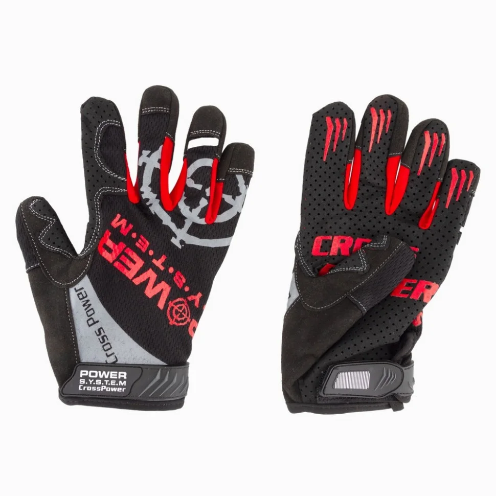 Перчатки для кроссфита с длинным пальцем Cross Power Power System PS-2860_XL_Black-red, XL