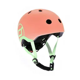 Шлем защитный детский Scoot and Ride SR-181206-PEACH, персик, с фонариком, 45-51 см
