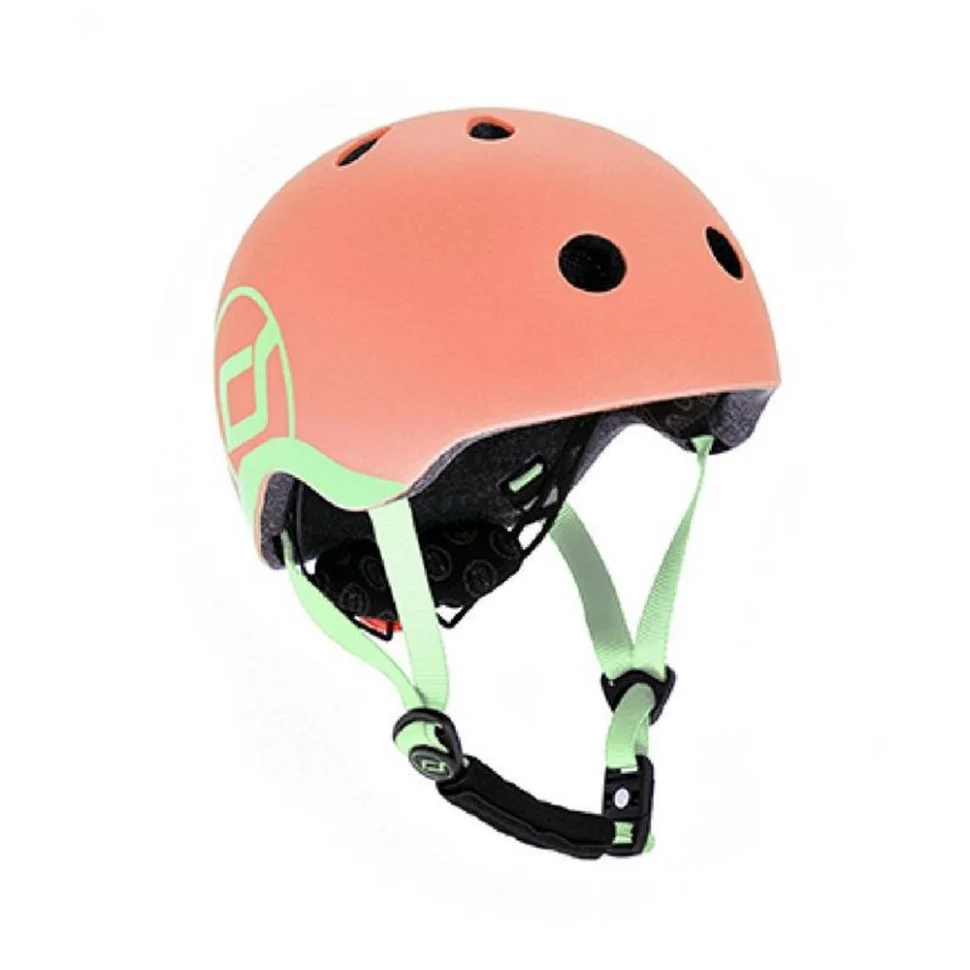 Шлем защитный детский Scoot and Ride SR-181206-PEACH, персик, с фонариком, 45-51 см