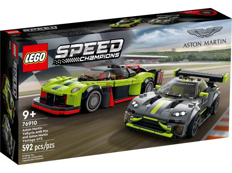 Конструктор LEGO Speed Champions Aston Martin Valkyrie AMR Pro и Aston Martin Vantage GT3 76910