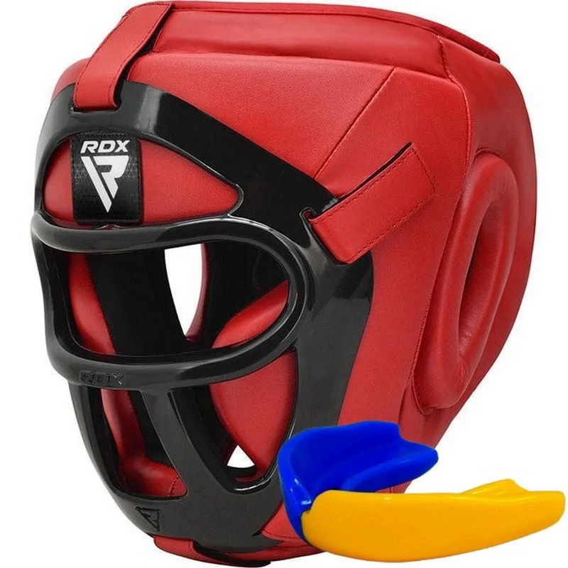 Боксерский шлем T1 Grill Full RDX Inc Limited HGR-T1FR-XL Red, XL (капа в комплекте)