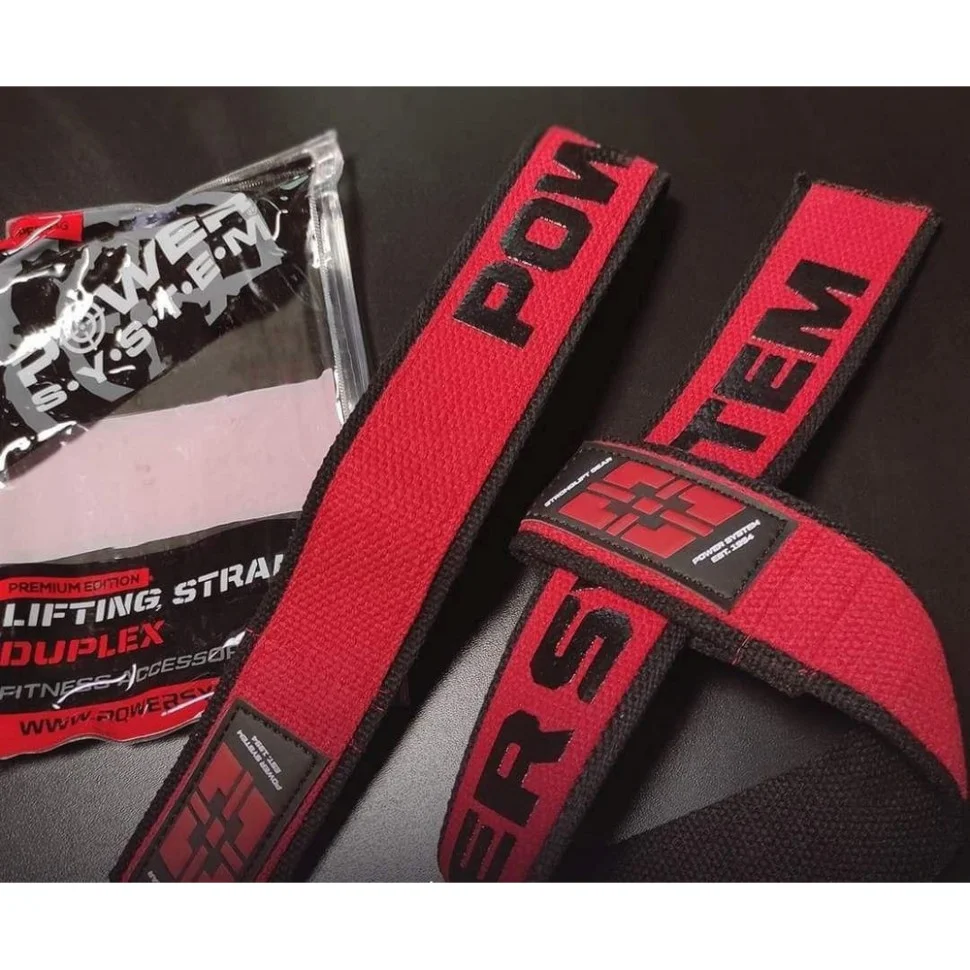 Лямки для тяги Lifting Straps Duplex Power System 3401RD-0 Black/Red