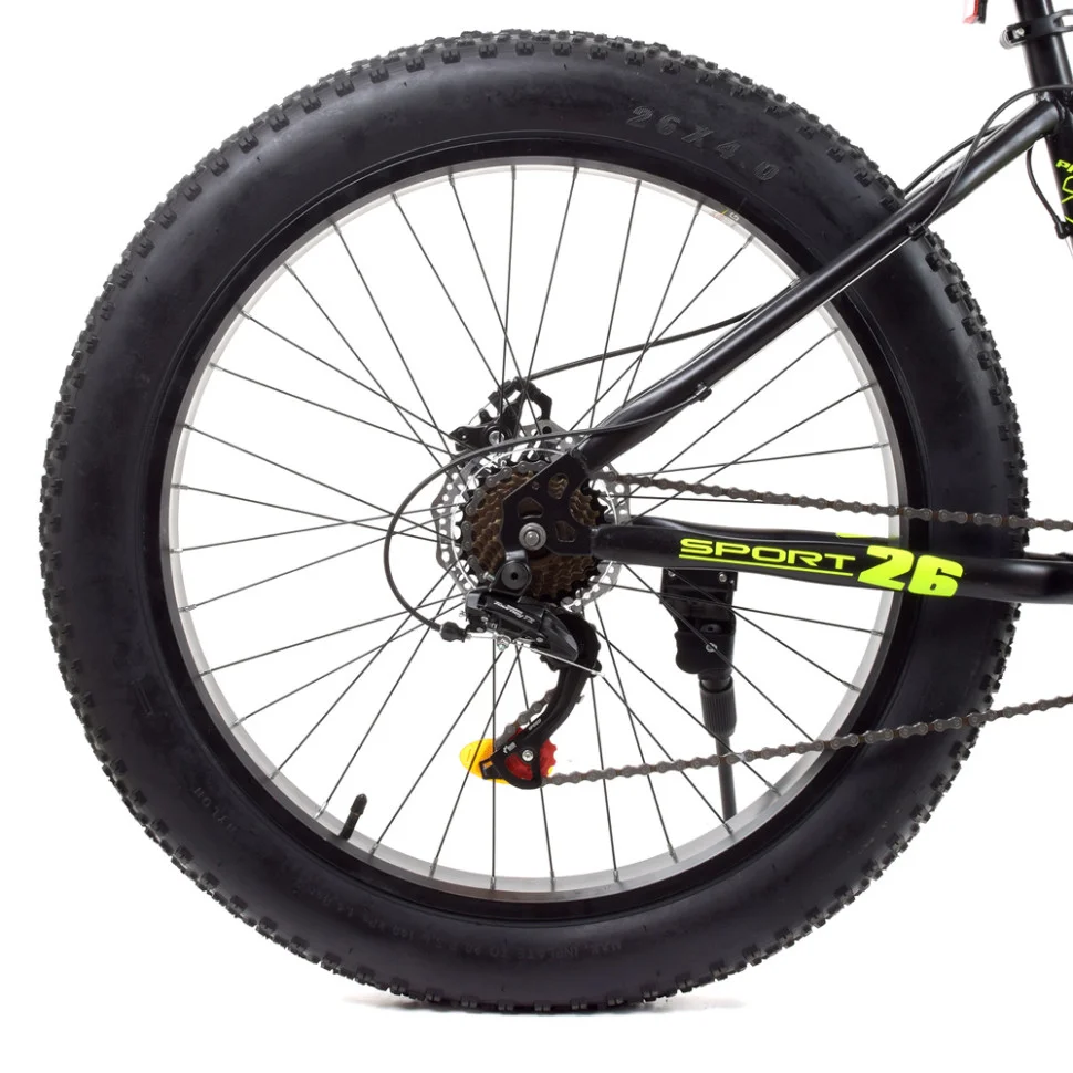 Велосипед подростковый PROFI EB26POWER 1.0 S26.6 черно-салатовый