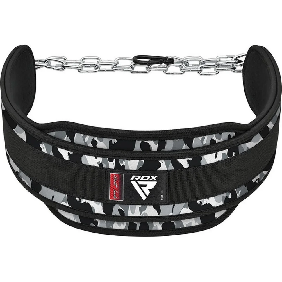 Пояс для отягощений с цепью T7 Pro Dipping Belt 2 Layer RDX Inc Limited WDB-T7CG, неопреновый