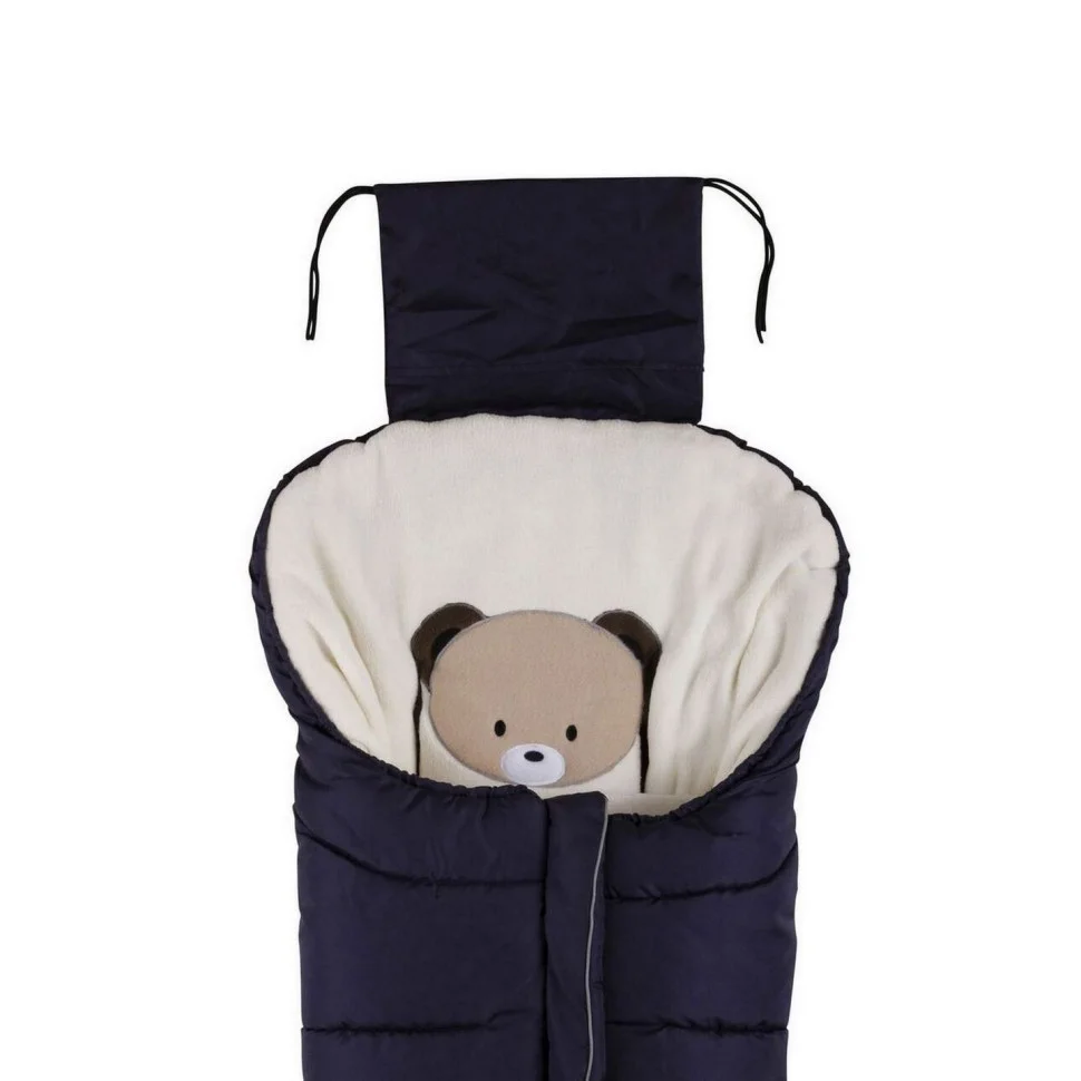 Зимовий конверт NUVITA 9605 СUCCIOLI JUNIOR синій/ведмежа/бежевий NV9605CUCCIOLOJRBLUE