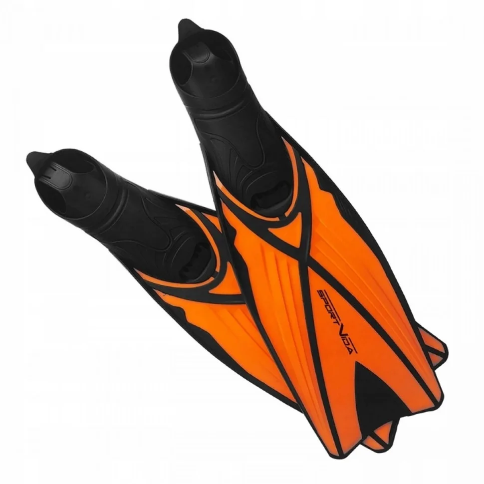 Ласти SportVida SV-DN0006-XXL, Black/Orange, Size 46-47