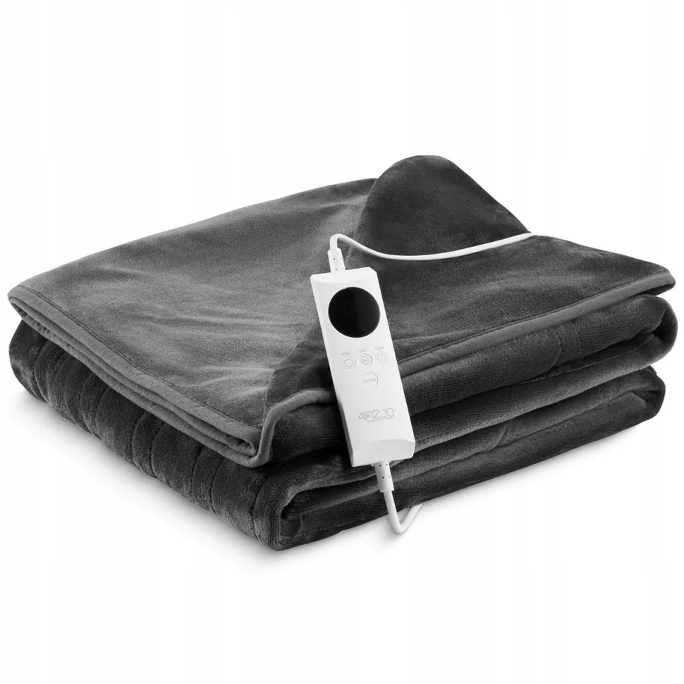 Электроодеяло с таймером и регулировкой 4FIZJO P-5905973403634 Grey 180 x 160 см 