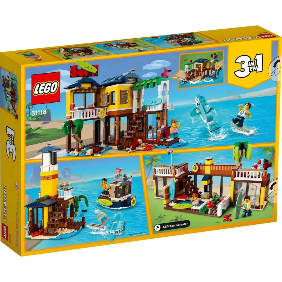 Конструктор LEGO Creator Пляжний будиночок серферів 31118