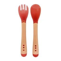 Дитячий набір Ложка+вилка "Хамелеон" Mega Zayka MGZ-0104(Orange)