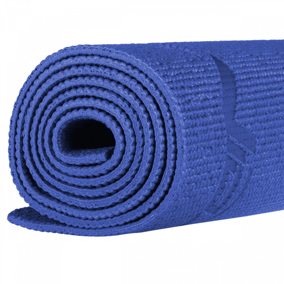 Килимок для йоги та фітнесу SportVida SV-HK0053 PVC 6 мм, Blue