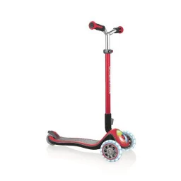 Детский трехколесный самокат ELITE PRIME GLOBBER 444-802 красный, колеса с подсветкой